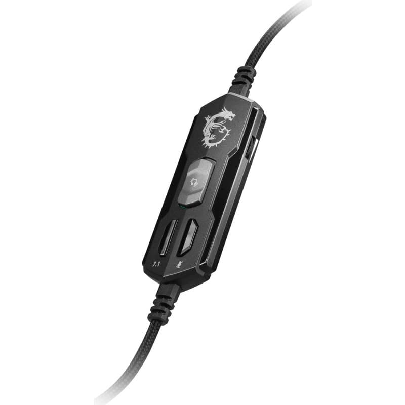 MSI Immerse GH30 virtual 7.1 surround sound USB Over-ear GAMING Headset with In-line controller RGB Mystic Light "IMMERSE GH50" — miniatură