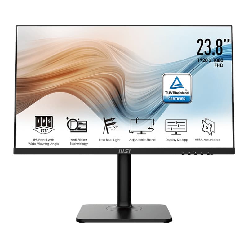 MSI Modern MD241P 24inch monitor 1920x1080 resolution 75hz IPS panel 1xHDMI 1xUSB-C height/tilt adjustment "MODERN MD241P"