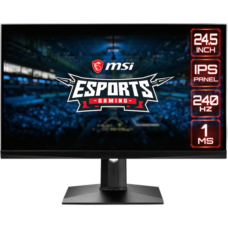 MSI Optix MAG251RX 24.5inch Monitor 1920x1080 IPS Flat 240Hz 1ms 2xHDMI DP USB-C, "OPTIX MAG251RX"