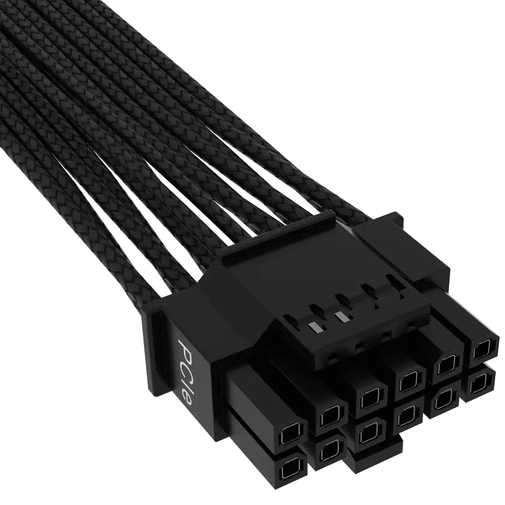 Corsair Cablu 12+4pin, PCIe Gen 5, 12VHPWR, 600W, Type 4, fire invelite individual, Negru "CP-8920331" — miniatură