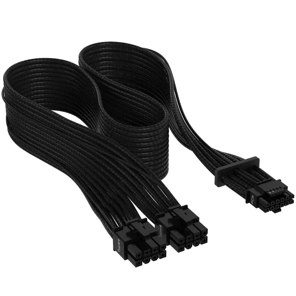Corsair Cablu 12+4pin, PCIe Gen 5, 12VHPWR, 600W, Type 4, fire invelite individual, Negru "CP-8920331"