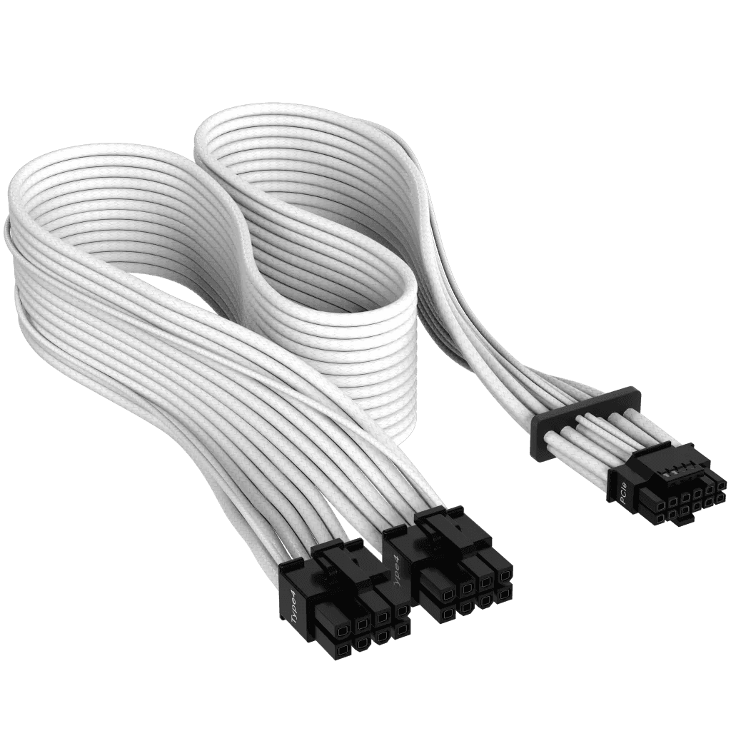Corsair Cablu 12+4pin, PCIe Gen 5, 12VHPWR, 600W, Type 4, fire invelite individual, Alb "CP-8920332"