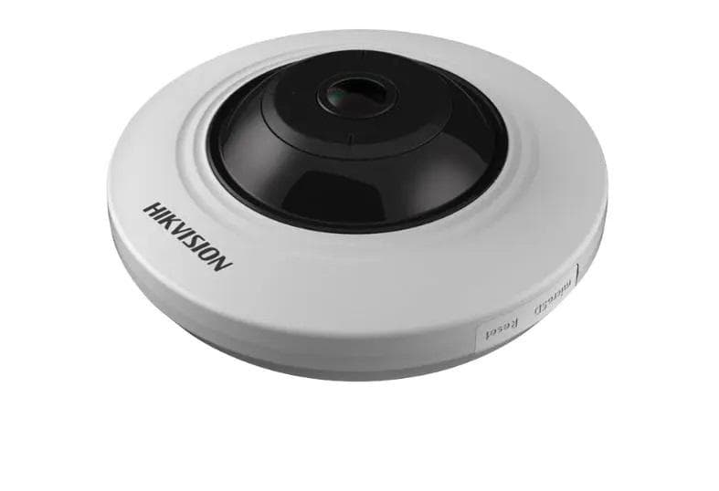 CAMERA IP Hikvision, fisheye pt. interior | exterior, dist. IR 8 m, tip lentila fixa 1.1 mm, 5 Mpx, PoE, slot SD card, "DS-2CD2955FWD-IS"