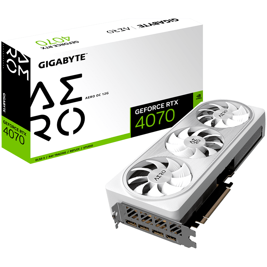 GIGABYTE Video Card NVIDIA GeForce RTX 4070 AERO OC 12GB, GDDR6X 12GB/192bit, PCI-E 4.0, 1x HDMI, 3x DP, Retail "GV-N4070AERO OC-12GD"