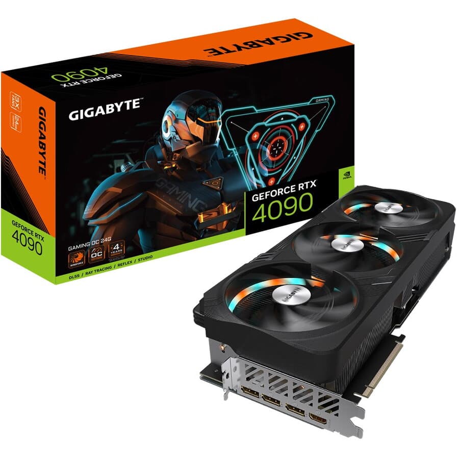 GIGABYTE RTX 4090 WINDFORCE V2 24GB GDDR6X 3xDP 1xHDMI "GV-N4090WF3V2-24GD"