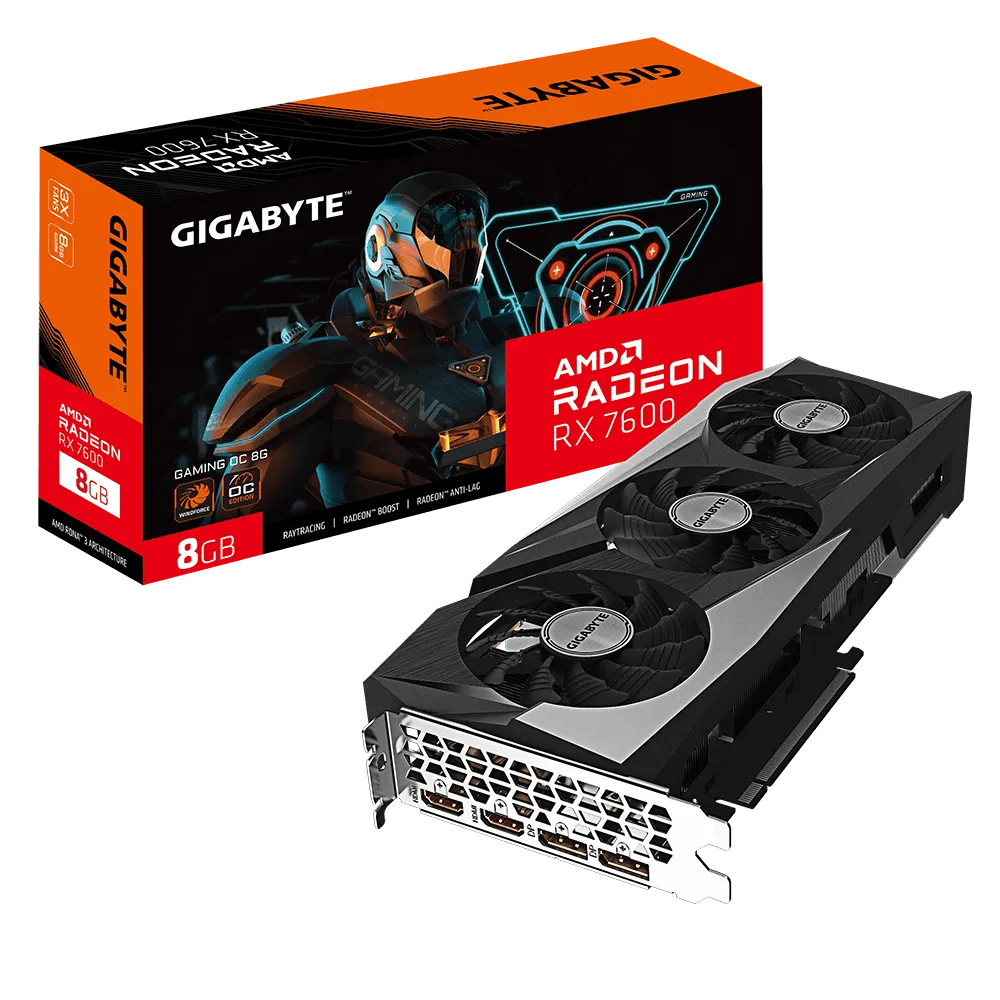 GB Radeon RX7600 Gaming OC 8GB "R76GAMING OC-8GD" — miniatură