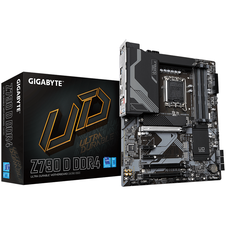 GIGABYTE Mainboard Desktop Z790 D4 LGA 1700 4xDDR4 1xHDMI 1xDP 2.5GLAN 1xPCI Express x16 4.0 1xPCI Express x16 3.0 2xPCI Express x1 3.0 3xM.2 6xSATA3) ATX "Z790_D_DDR4"