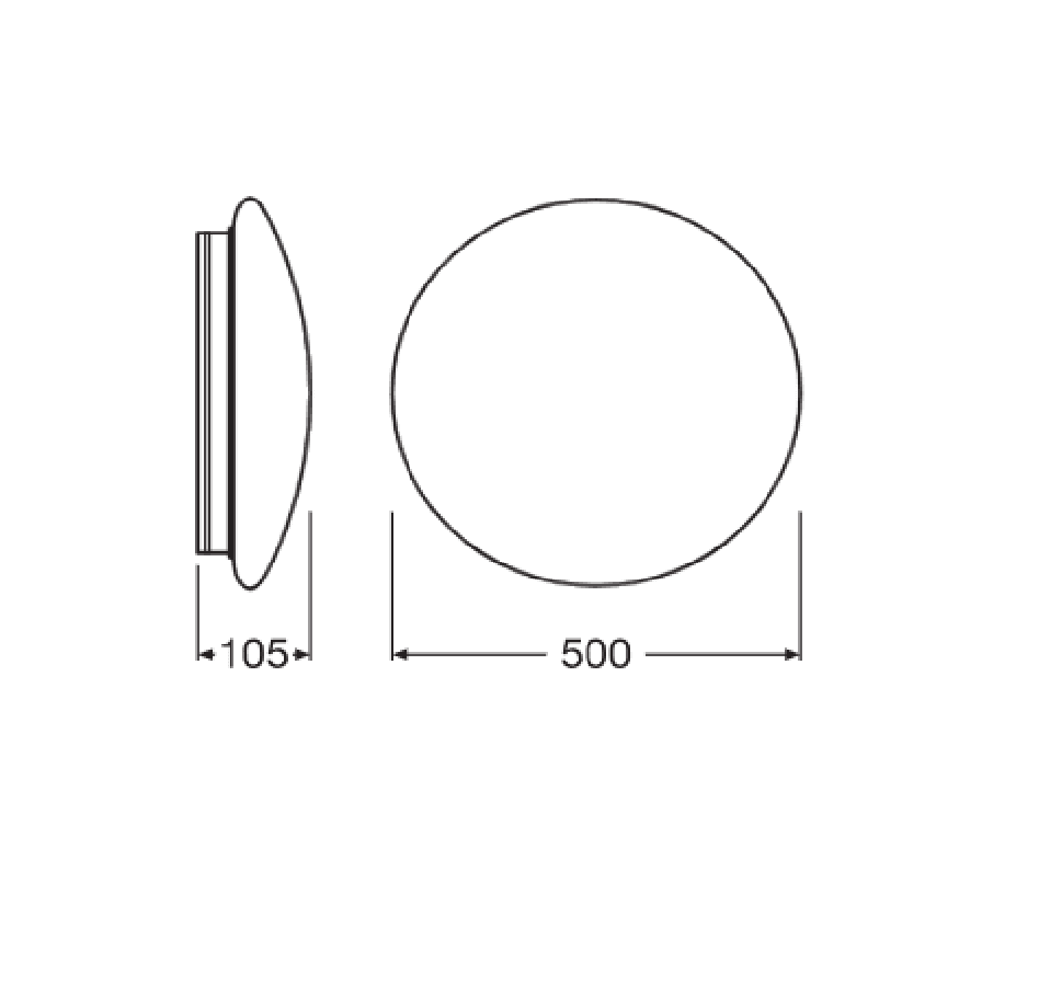 SF CIRC 500 V 42W 840 IP44 PS LEDV "000004099854042133" — miniatură