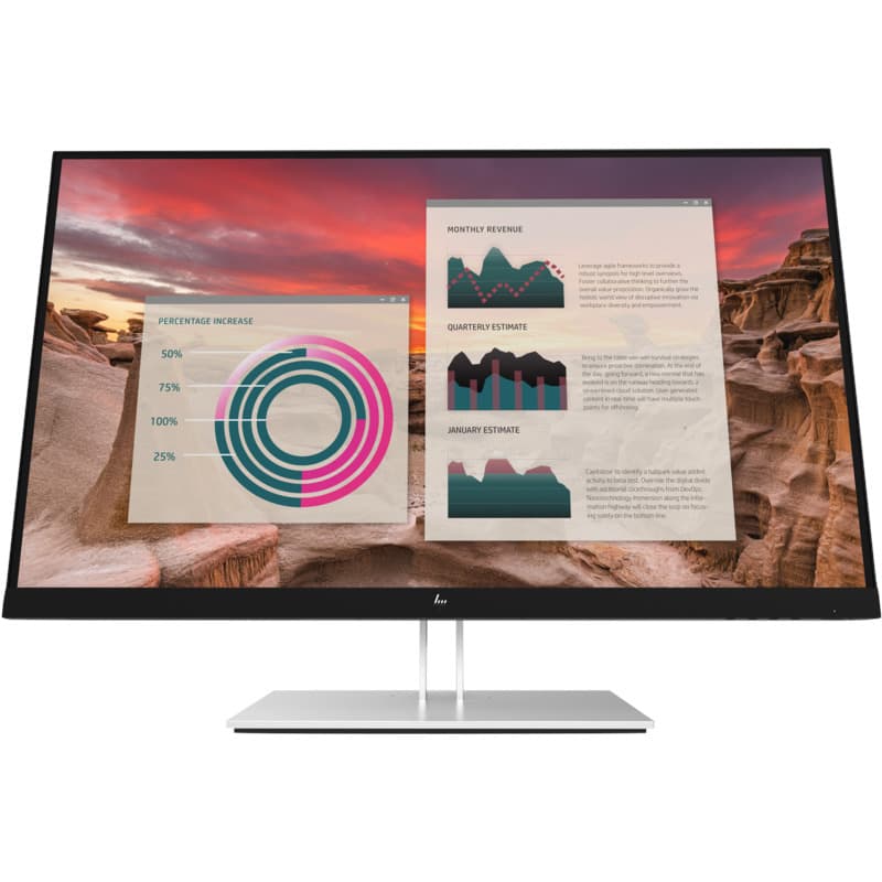 HP E27u G4 27inch IPS QHD 16:9 1000:1 250cd/m2 5ms HDMI DP USB-C USB hub, "189T3AA#ABB"