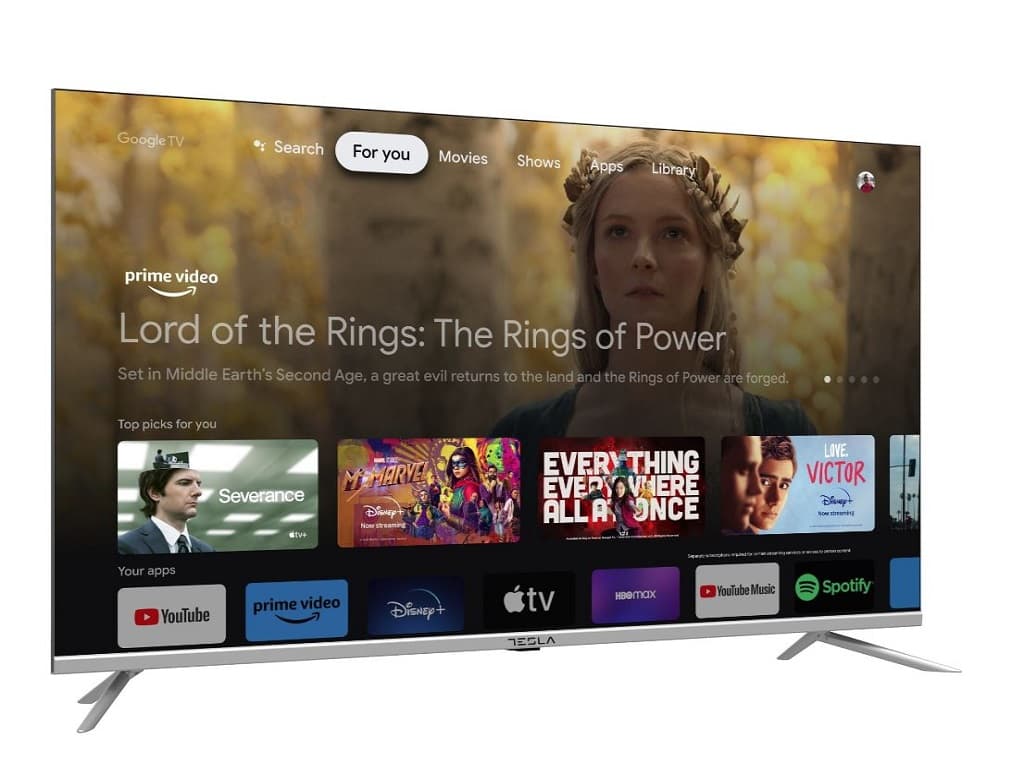 Tesla Google TV DLED 32S635SHS, 81 cm, HD, silverDVB-T2/C/S2, 250 cd/m, CI+, VESA 200x200mm "32S635SHS" — miniatură