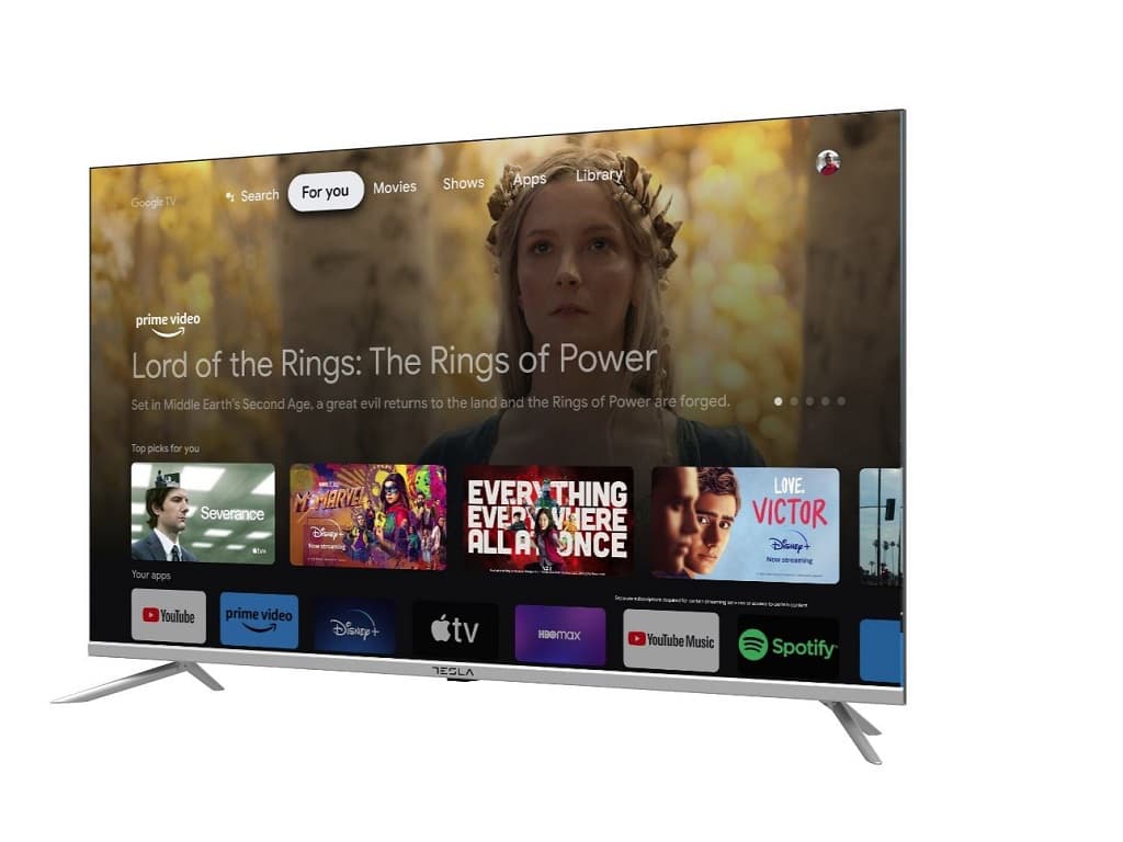 Tesla Google TV DLED 40S635SFS, 101 cm, FHD, slvr.DVB-T2/C/S2, 280 cd/m, CI+, VESA 200x200mm "40S635SFS" — miniatură