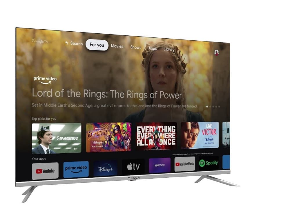 Tesla Google TV DLED 40S635SFS, 101 cm, FHD, slvr.DVB-T2/C/S2, 280 cd/m, CI+, VESA 200x200mm "40S635SFS" — miniatură
