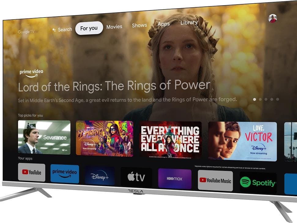 Tesla Google TV DLED 43S635SFS, 109 cm, FHD, slvr.DVB-T2/C/S2, 300 cd/m, CI+, VESA 200x200mm "43S635SFS"