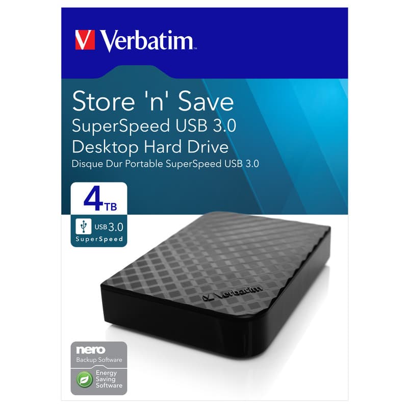 HDD extern Verbatim SnS 4TB USB 3.0 "47685" — miniatură