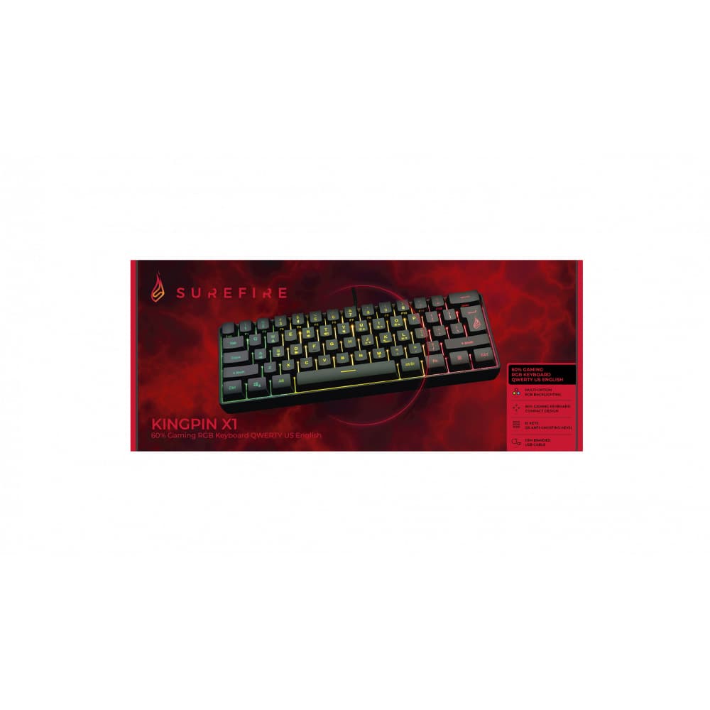 TASTATURA VERBATIM KINGPIN X1 RGB NEGRU "48701" — miniatură