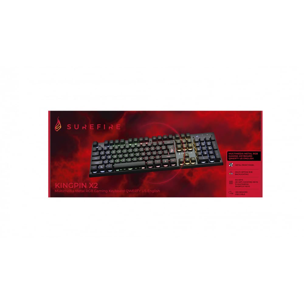 TASTATURA VERBATIM KINGPIN X2 RGB NEGRU "48707" — miniatură
