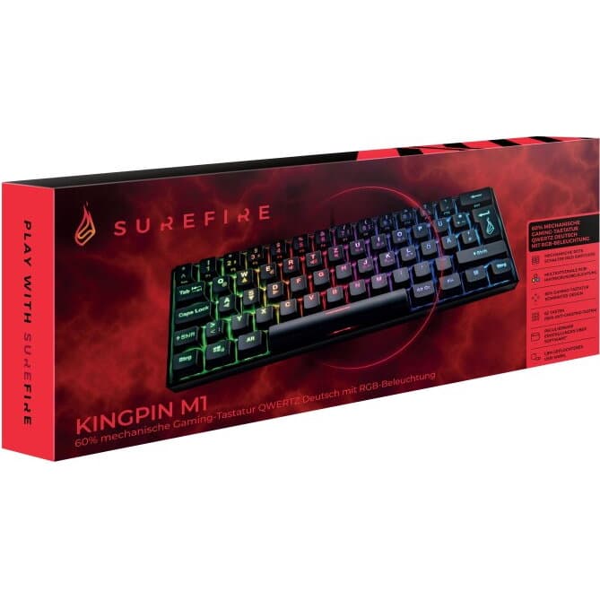 TASTATURA VERBATIM KINGPIN M1 RGB NEGRU "48713" — miniatură