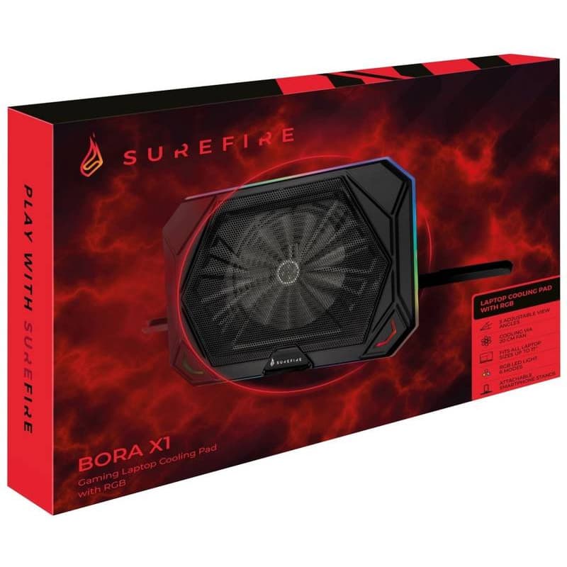 STAND NOTEBOOK VERBATIM BORA X1 17" RGB NEGRU "48844" — miniatură