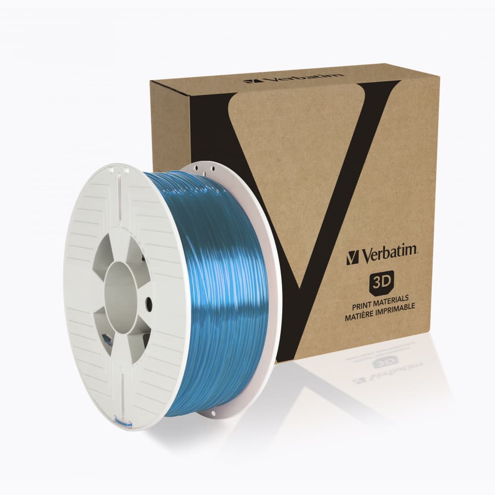 FILAMENT 3D PRINTER VERBATIM PET-G, 1.75MM, 1KG, ALBASTRU TRANSPARENT "55056"
