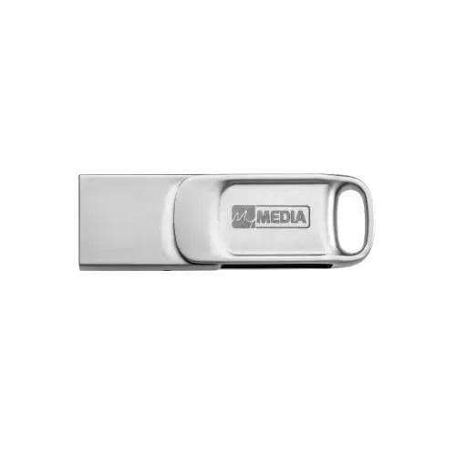 MEMORIE USB VERBATIM MYDUAL 32GB USB 2.0, ARGINTIU "69266" — miniatură