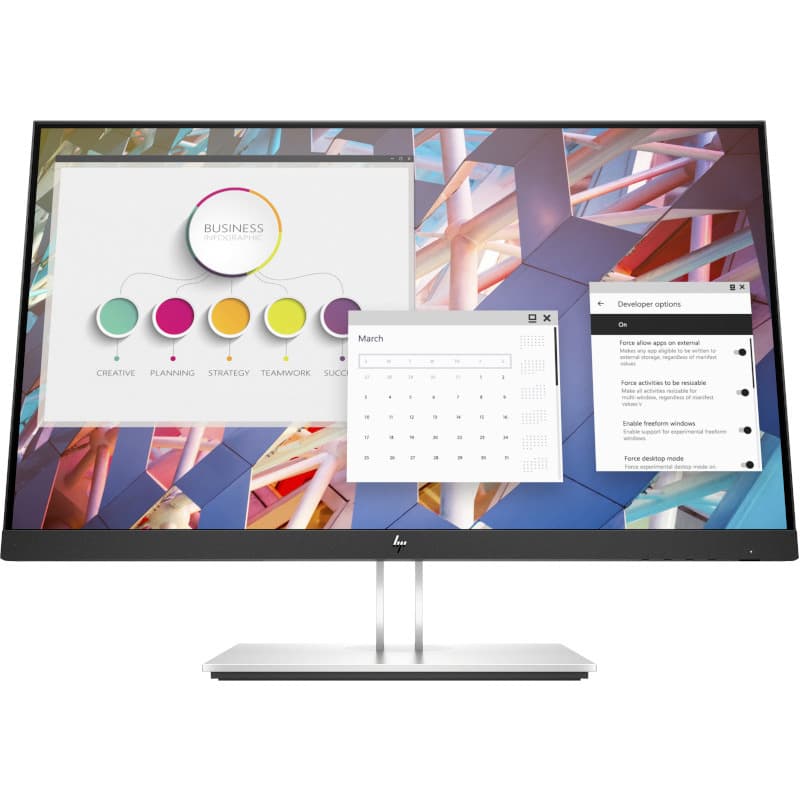 HP E-Display E24 G4 23.8inch IPS FHD 1920x1080 16:9 Display Port HDMI VGA 5xUSB Without Cable 3YW, "9VF99A3#ABB"
