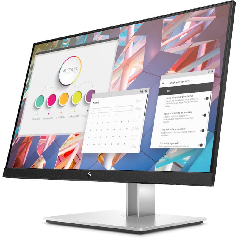 HP E-Display E24 G4 23.8inch IPS FHD 1920x1080 16:9 Display Port HDMI VGA 5xUSB Without Cable 3YW, "9VF99A3#ABB" — miniatură