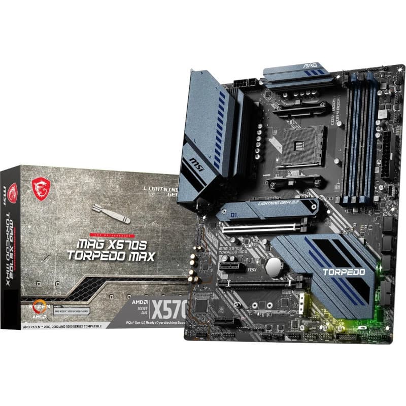 MSI MAG X570S TORPEDO MAX ATX MB 4xDDR4 2xPCIex16 slot 6xSATAIII 2xM.2 4x USB 3.2 6x USB 2.0 ports 2 Type-A portS 1xHDMI, "MAG X570S TORPEDO MAX" — miniatură