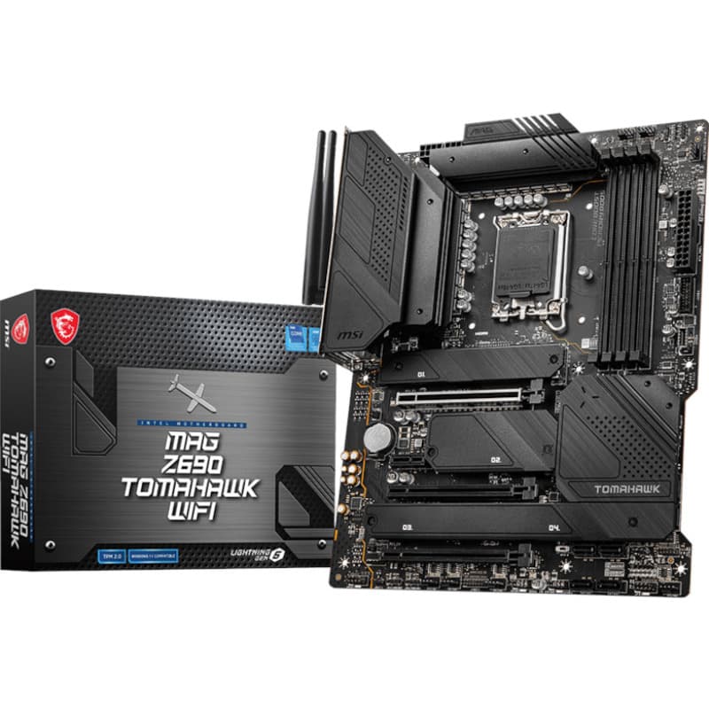 MSI MAG Z690 TOMAHAWK WIFI LGA1700 ATX MB 4xDDR5 3xPCIEx16 PCIEx1 4xM.2 6xSATA USB3.2 "MAG Z690 TOMAHAWK WIFI" — miniatură
