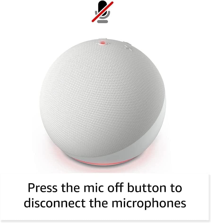 Amazon Echo Dot 5, with Alexa, White "B09B94RL1R" — miniatură