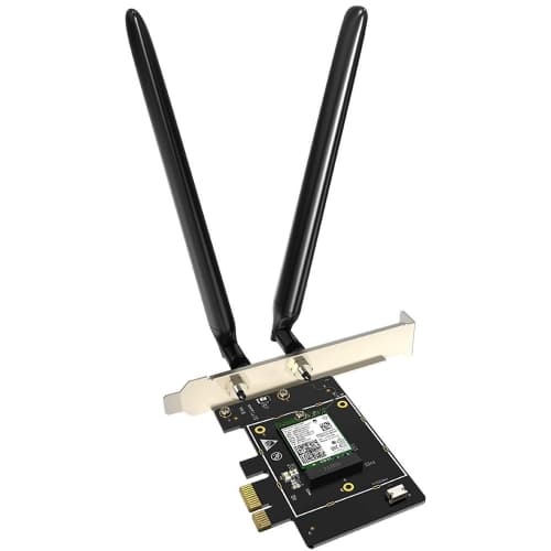 Tenda| E33 | Placa retea wireless | 802.11ax | Wifi 6e | AX5400 |Tri band | Porturi Pcie | Antena 2 externa 5 dbi "E33"