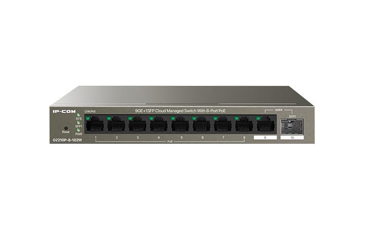 IP-COM 8-PORT GIGABIT DESKTOP SWITCH POE "G2210P-8-102W"