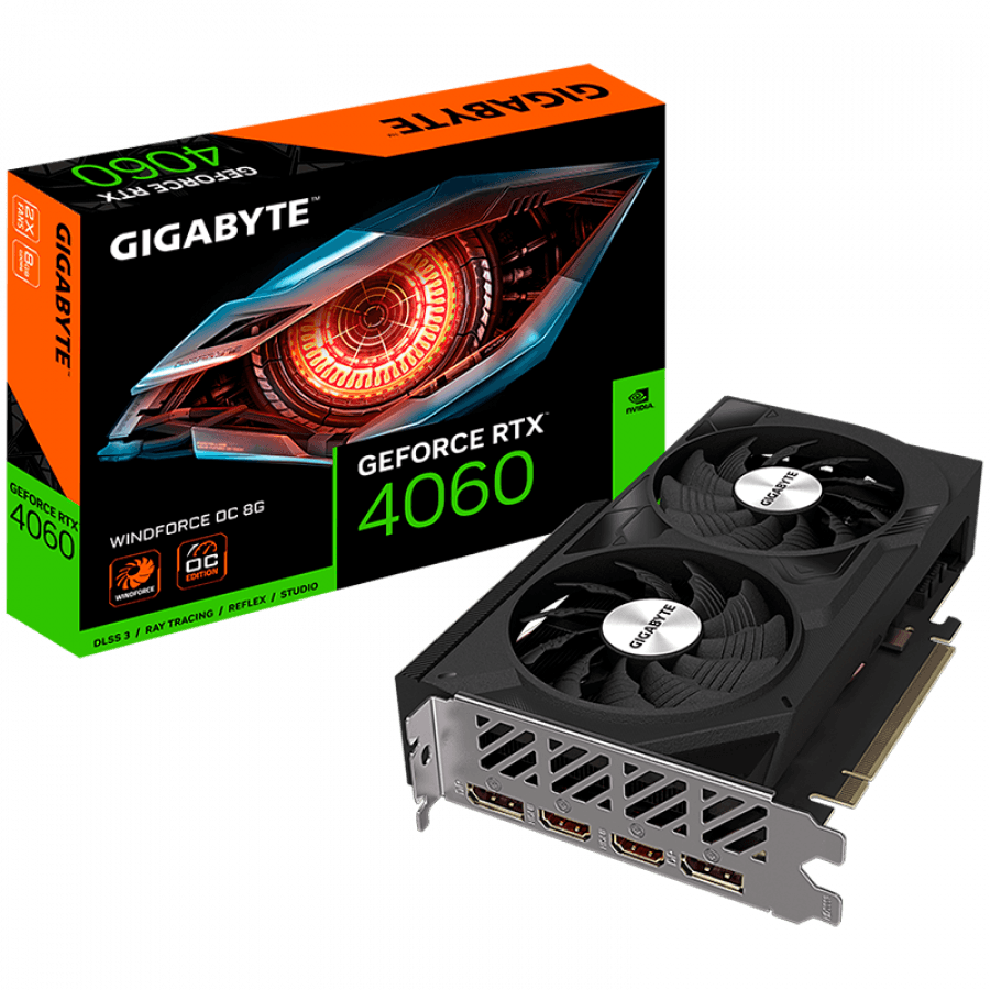 GB GEFORCE RTX 4060 WINDFORCE OC 8G "GV-N4060WF2OC-8GD"