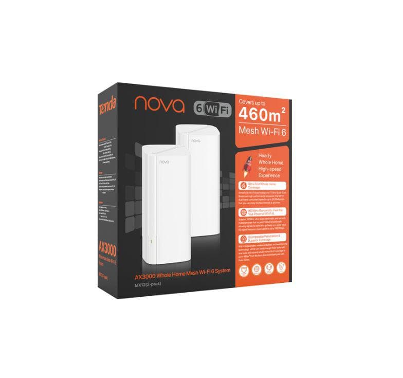 TENDA WHOLE HOME MESH AX3000 MX12 2-PK "MX12(2-PACK)" — miniatură