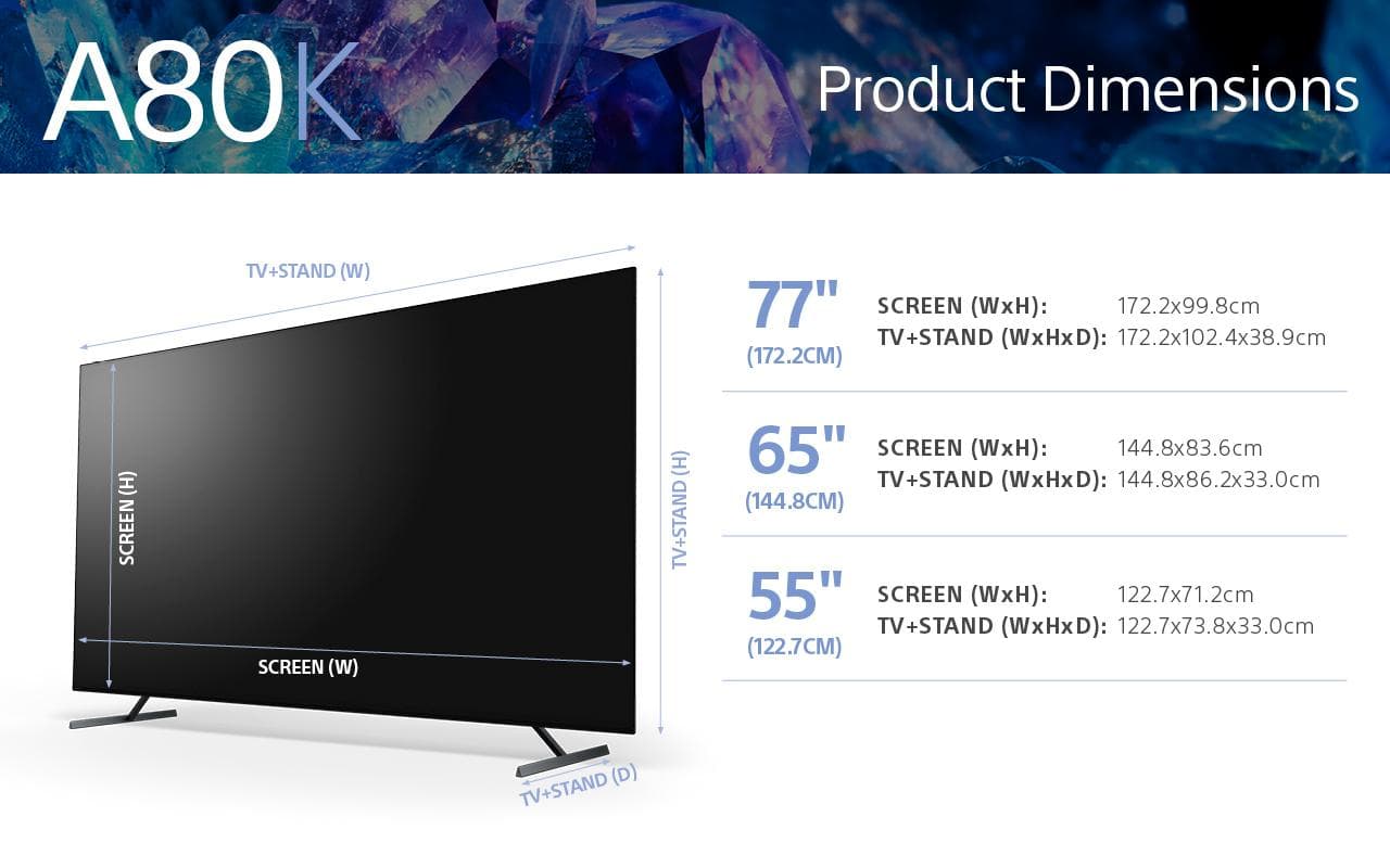 OLED TV 77" SONY XR77A80KAEP "XR77A80KAEP" — miniatură