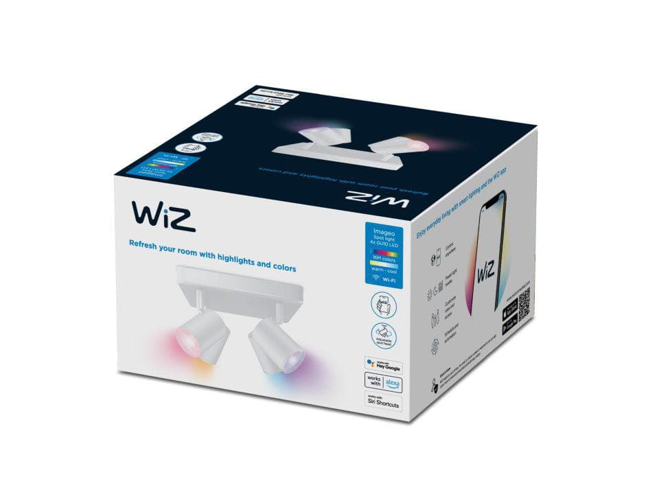 IMAGEO WIZ SPOTS 4X5W W 22-65K RGB SQ "000008719514554559" — miniatură