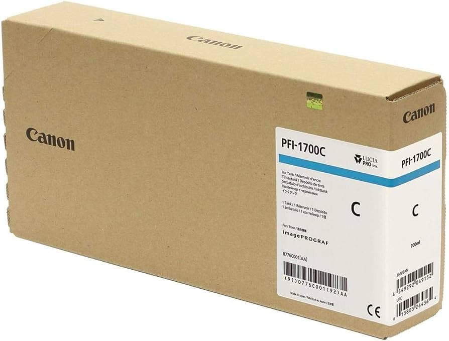 Cartus Original Canon Cyan, PFI-1700, pentru iPF PRO-2000/4000/4000S/6000/6000S, 700ml,NOPP, "0776C001AA" — miniatură