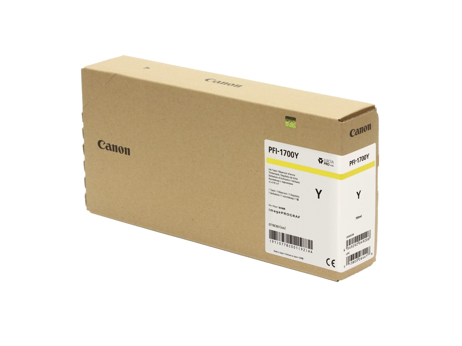 Cartus Original Canon Yellow PFI-1700, pentru iPF PRO-2000/4000/4000S/6000/6000S, 700ml,NOPP, "0778C001AA" — miniatură