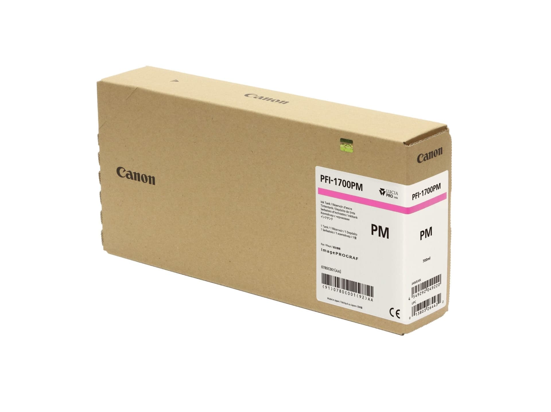 Cartus Original Canon Photo Magenta PFI-1700, pentru iPF PRO-2000/4000/4000S/6000/6000S, 700ml,NOPP, "0780C001AA" — miniatură