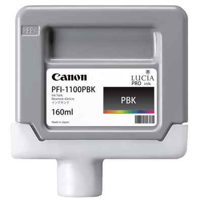 Cartus Cerneala Original Canon Black, PFI-1100BK, pentru IPF PRO-2000|PRO-4000|PRO-6000, 160ml, incl.TV 0.15 RON,NOPP, "0850C001AA"