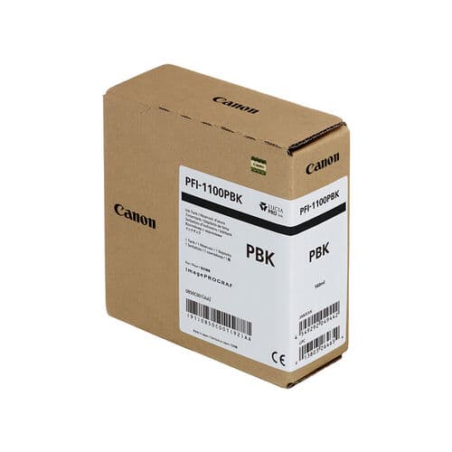 Cartus Cerneala Original Canon Black, PFI-1100BK, pentru IPF PRO-2000|PRO-4000|PRO-6000, 160ml, incl.TV 0.15 RON,NOPP, "0850C001AA" — miniatură