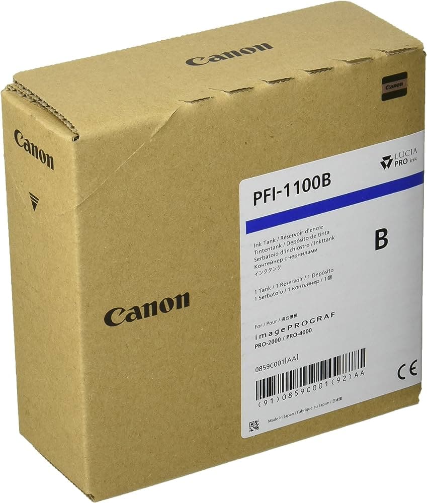 Cartus Cerneala Original Canon Blue, PFI-1100BL, pentru IPF PRO-2000|PRO-4000|PRO-6000, 160ml, incl.TV 0.15 RON,NOPP, "0859C001AA" — miniatură