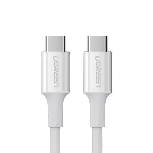 CABLU alimentare si date Ugreen, "US300", Fast Charging Data Cable pt. smartphone, USB Type-C la USB Type-C, 5A, 1m, alb "60551" - 6957303865512