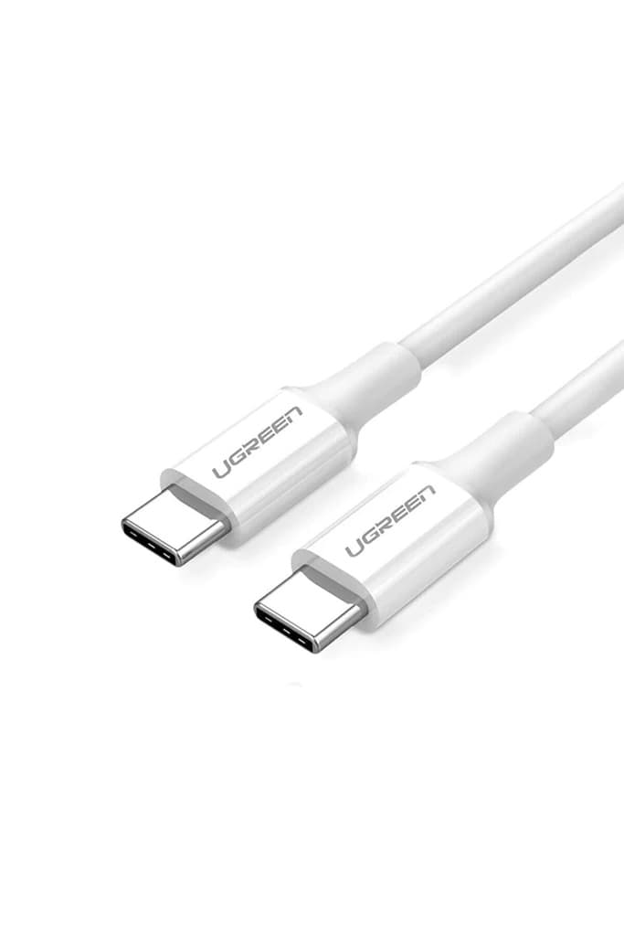 CABLU alimentare si date Ugreen, "US300", Fast Charging Data Cable pt. smartphone, USB Type-C la USB Type-C, 5A, 1m, alb "60551" - 6957303865512 — miniatură