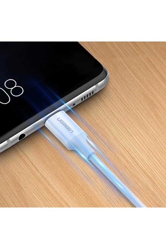 CABLU alimentare si date Ugreen, "US300", Fast Charging Data Cable pt. smartphone, USB Type-C la USB Type-C, 5A, 1m, alb "60551" - 6957303865512 — miniatură