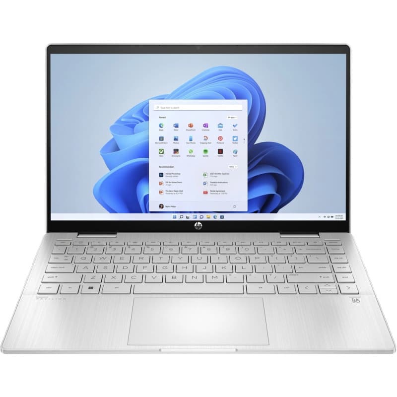 HP Pavilion x360 14-ek0004nn Intel Core i7-1255U 14inch FHD 16GB 512GB PCIe Intel Iris Xe W11H Natural Silver "6M2N2EA#ABB" (