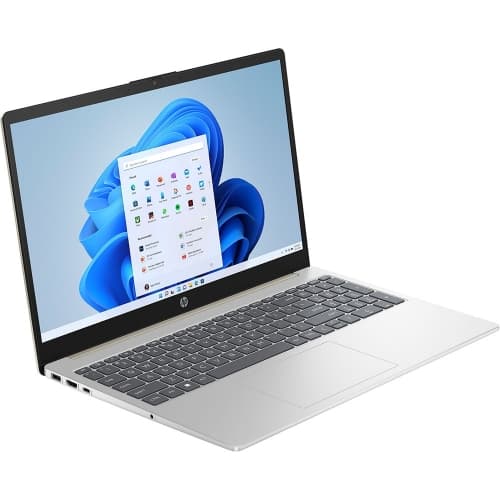 HP Laptop 15-fc0006nq AMD Ryzen 5 7520U 15.6inch FHD AG 16GB LPDDR5 512GB PCIe UMA W11H Warm Gold "7K0P5EA#AKE" ( — miniatură