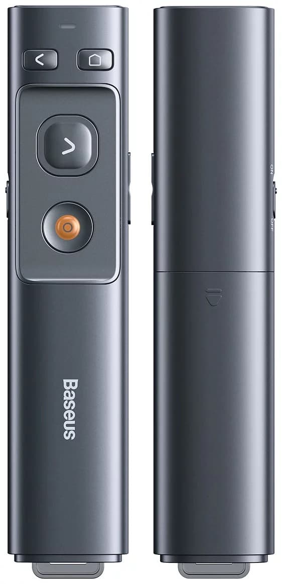 PRESENTER laser Orange Dot Baseus RF2.4GHz, laser rosu, distanta maxima 100m, transmitator USB/USB Type-C, gri "ACFYB-0G" - 6953156220836