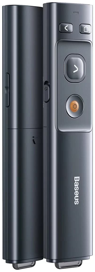 PRESENTER laser Orange Dot Baseus RF2.4GHz, laser rosu, distanta maxima 100m, transmitator USB/USB Type-C, gri "ACFYB-0G" - 6953156220836 — miniatură