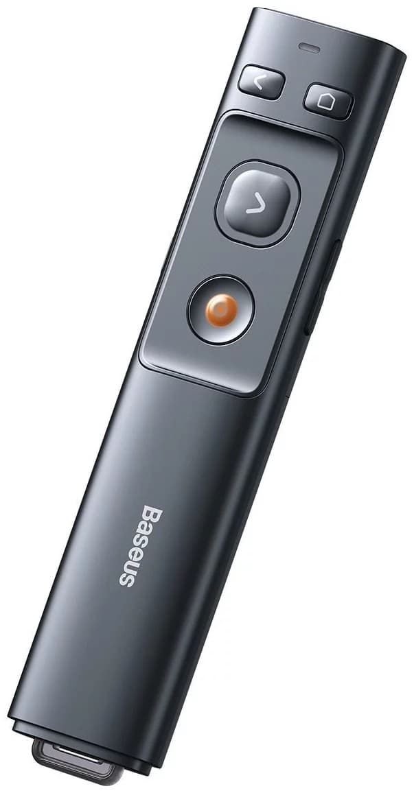 PRESENTER laser Orange Dot Baseus RF2.4GHz, laser rosu, distanta maxima 100m, transmitator USB/USB Type-C, gri "ACFYB-0G" - 6953156220836 — miniatură