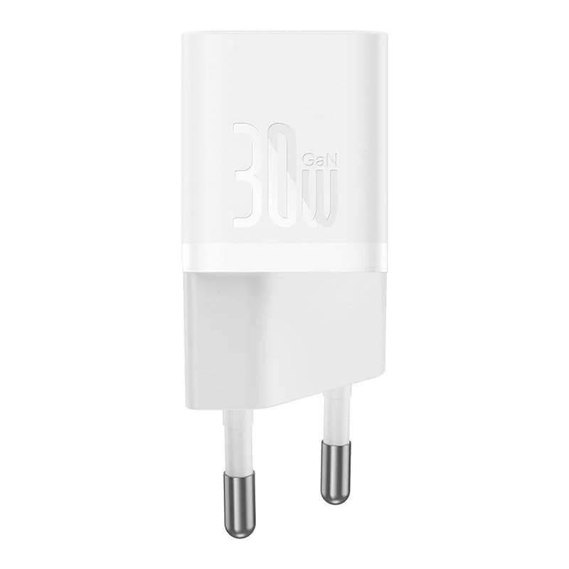 INCARCATOR retea Baseus, GaN5 Fast Charger 30W, 1 x USB Type-C 5V/3A, alb "CCGN070502" - 6932172624446 — miniatură
